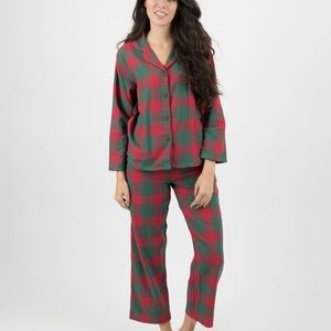 Green and red plaid PJ’s
